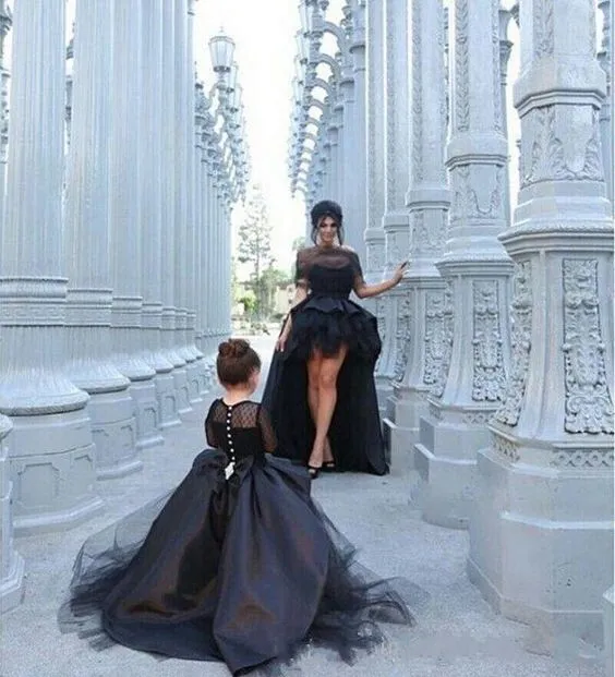 black mother and daughter matching dresses vintage high low prom dresses kids pageant little girl dresses