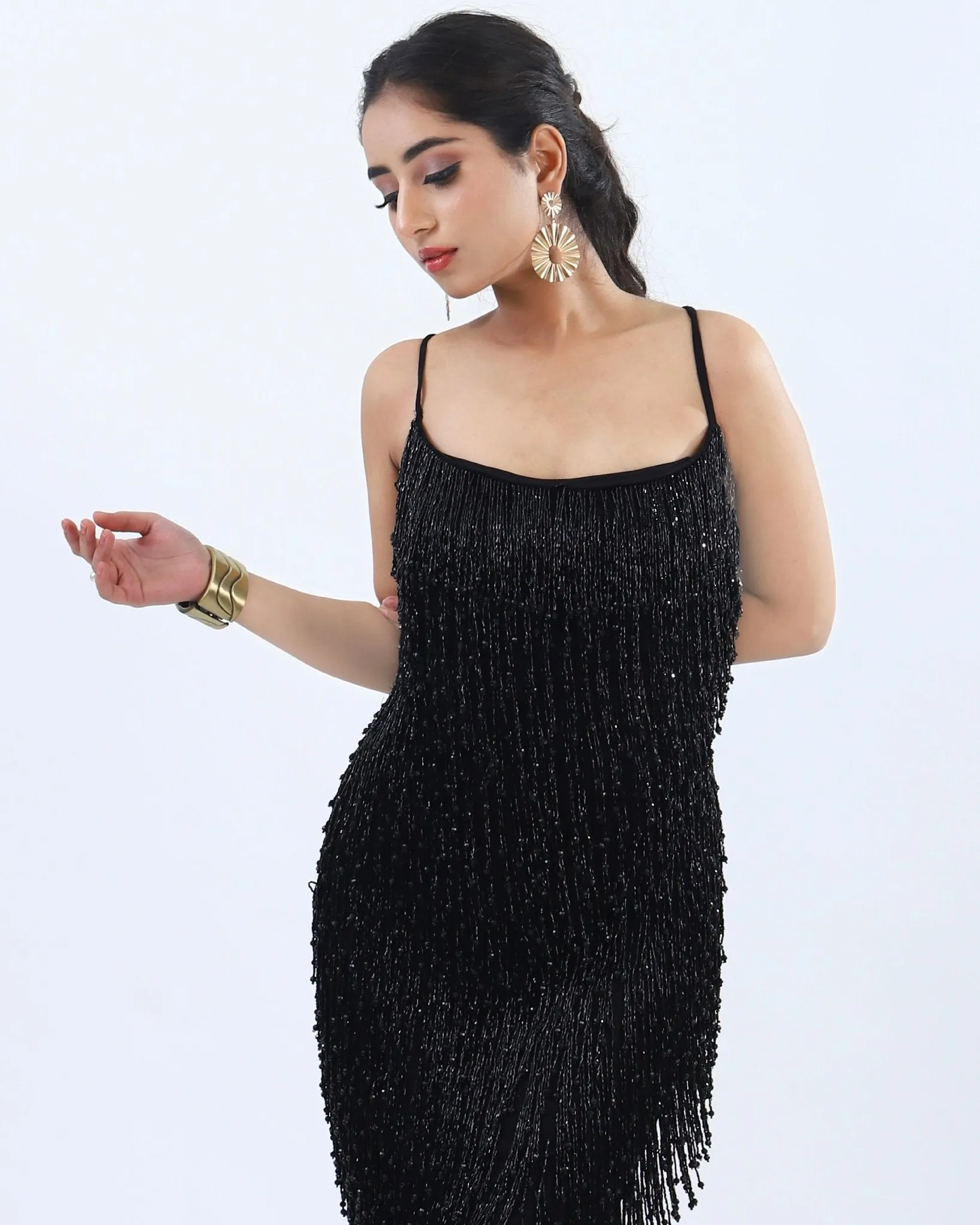 Black Sequins Dress