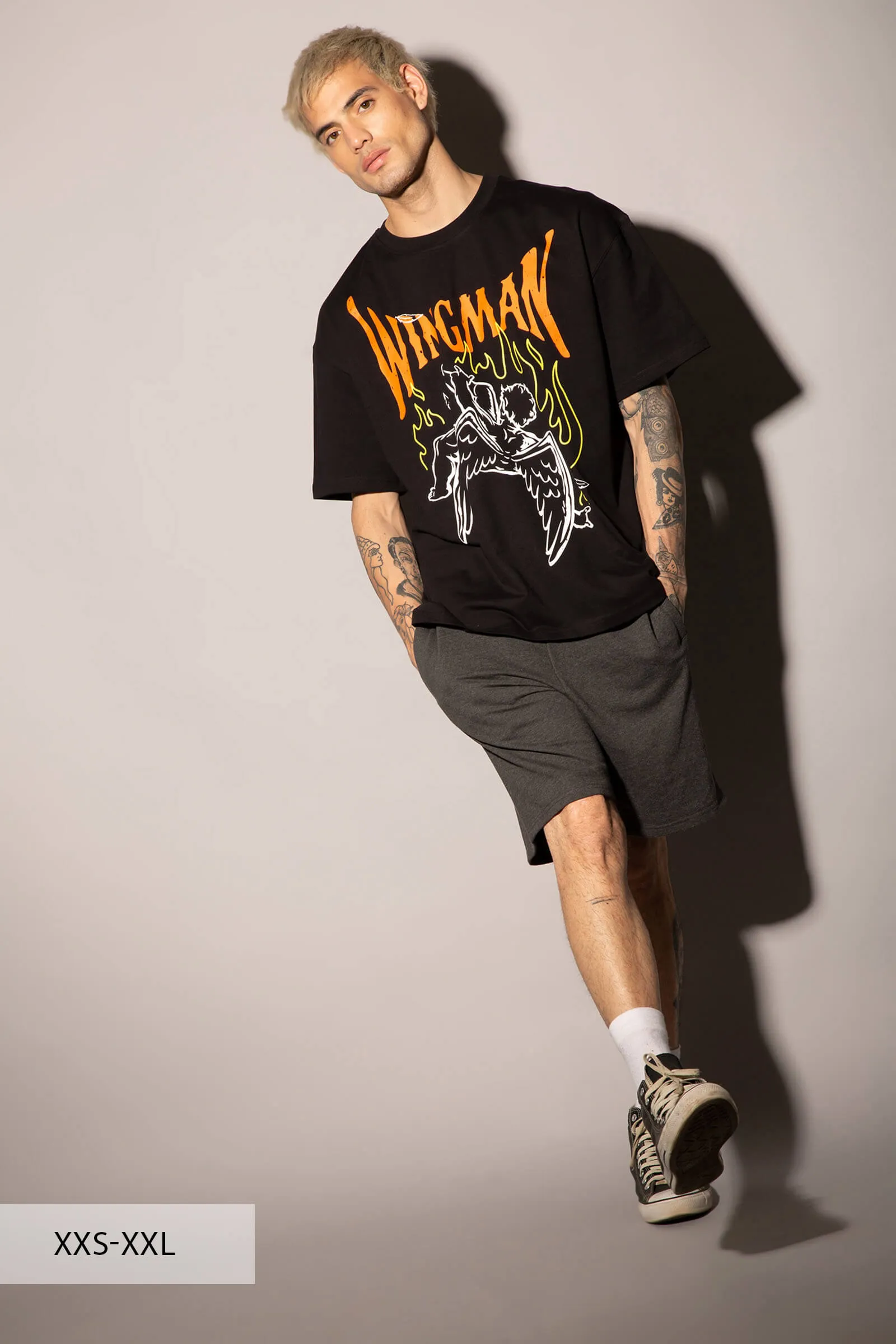 Black Wingman Oversized T-Shirt