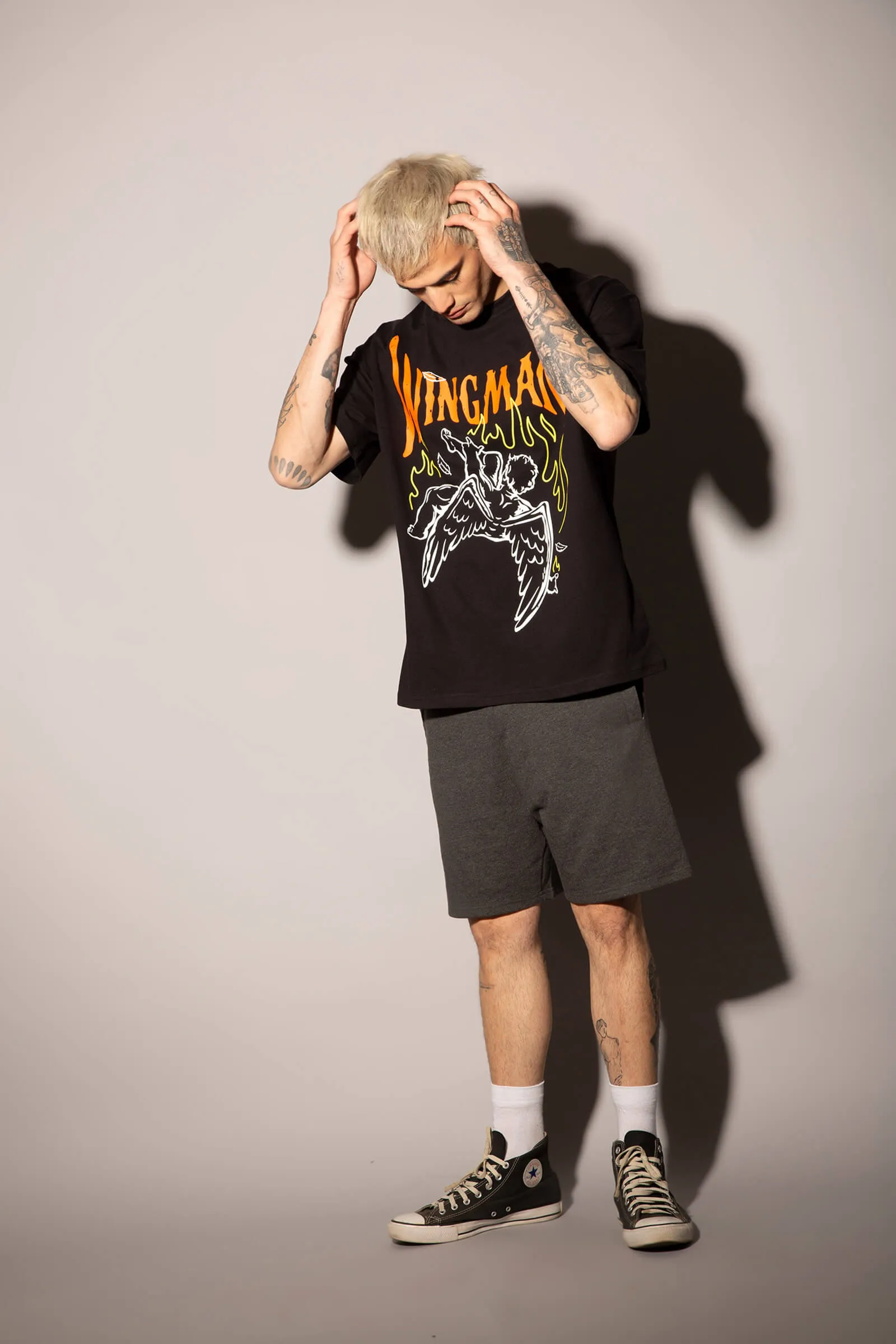 Black Wingman Oversized T-Shirt