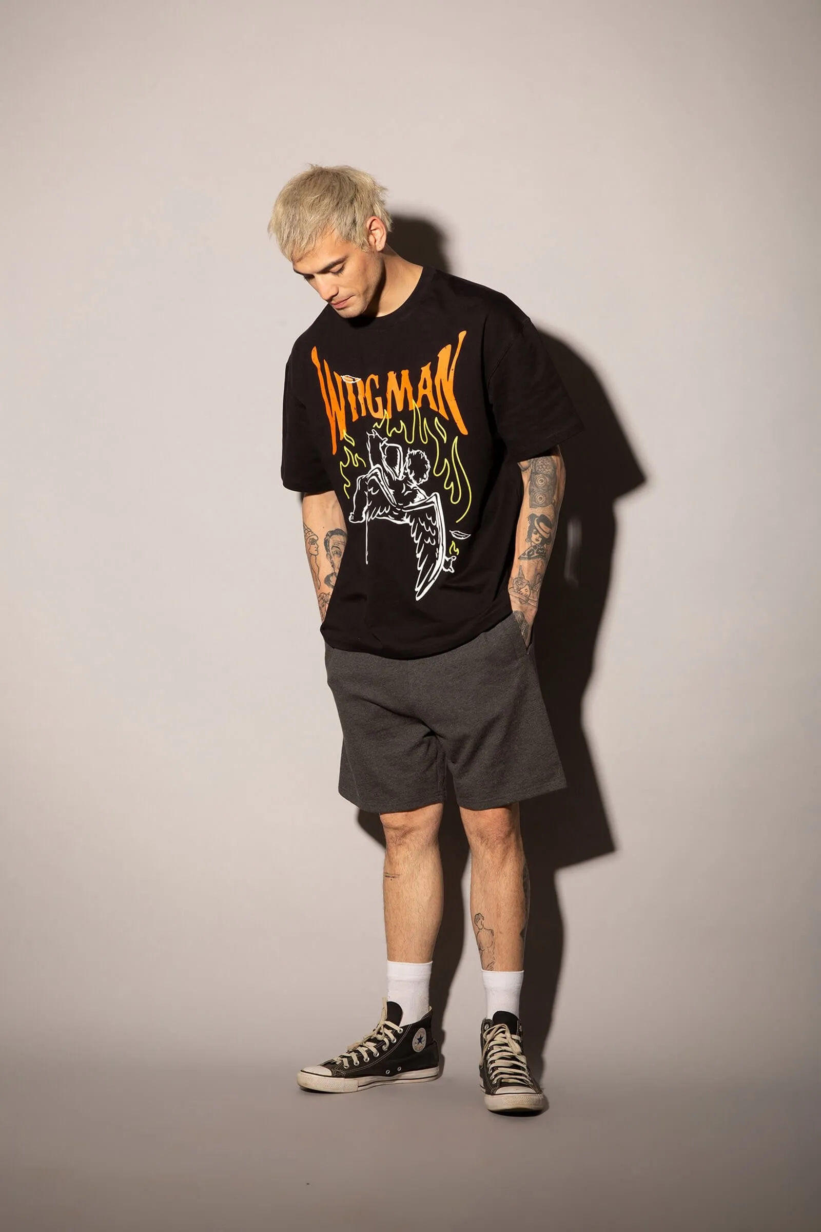 Black Wingman Oversized T-Shirt