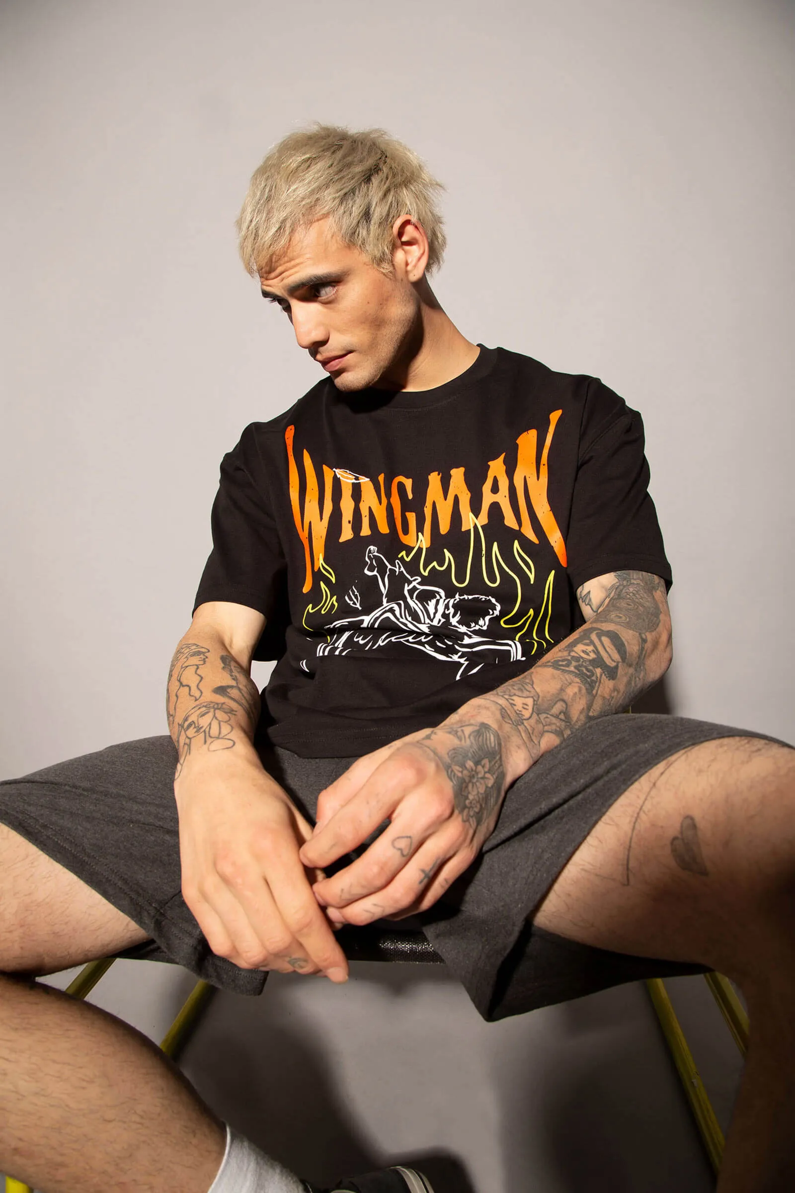 Black Wingman Oversized T-Shirt