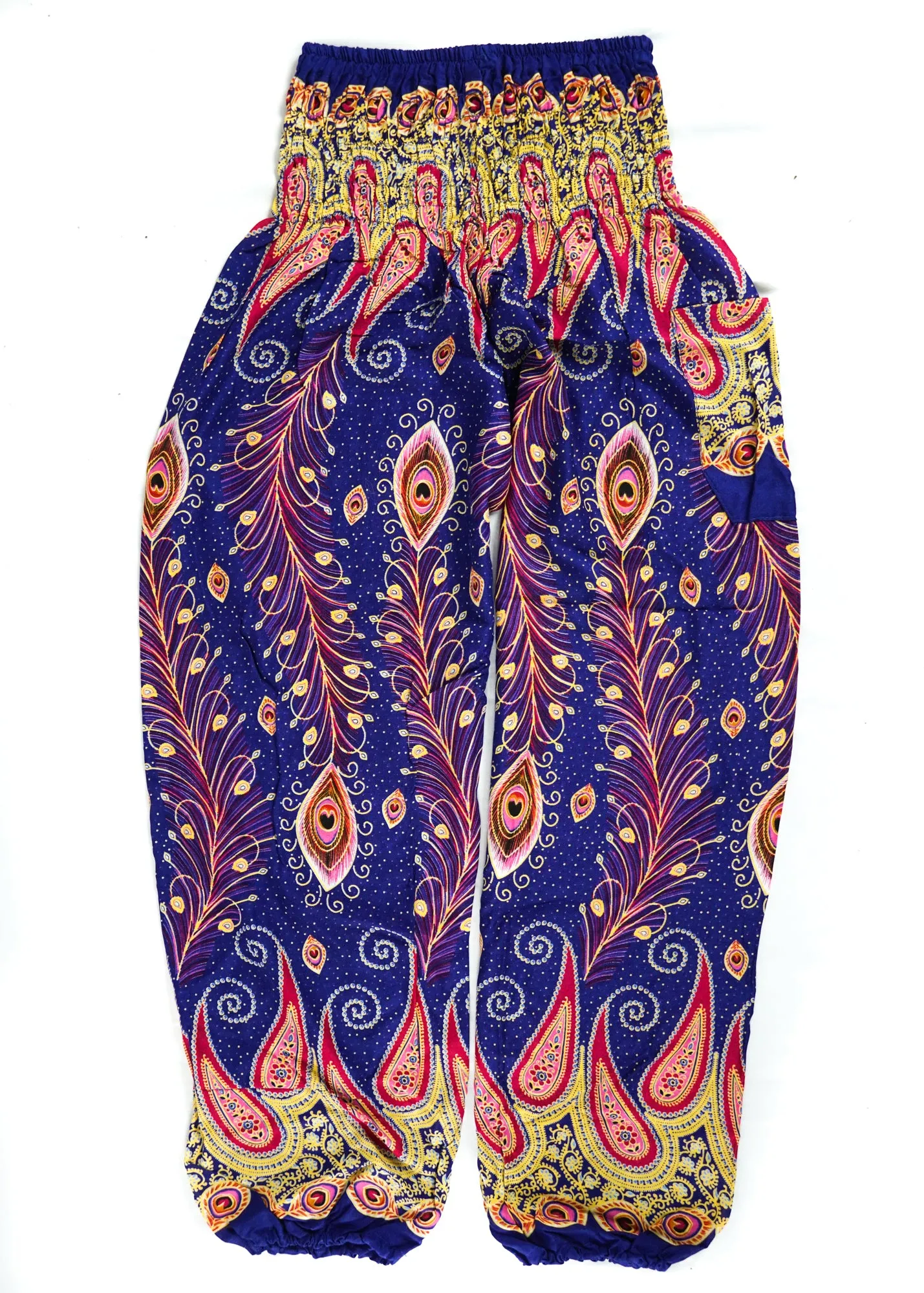 Blue Fun Peacock Harem Pants