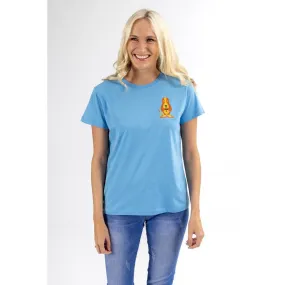 Blue Modern Basset T-Shirt Womens