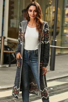 Bohemian Hooded Duster Cardigan