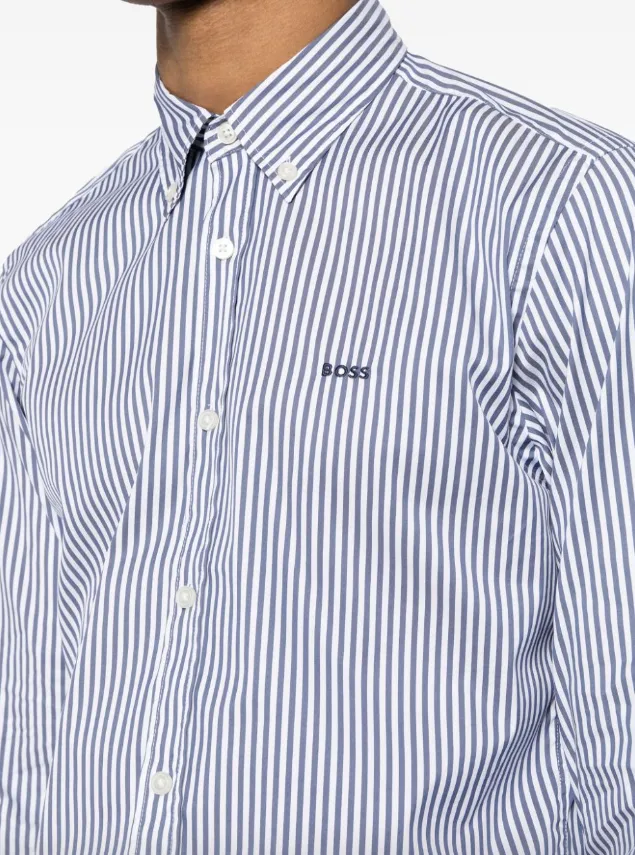 BOSS Casual Striped Cotton Shirt