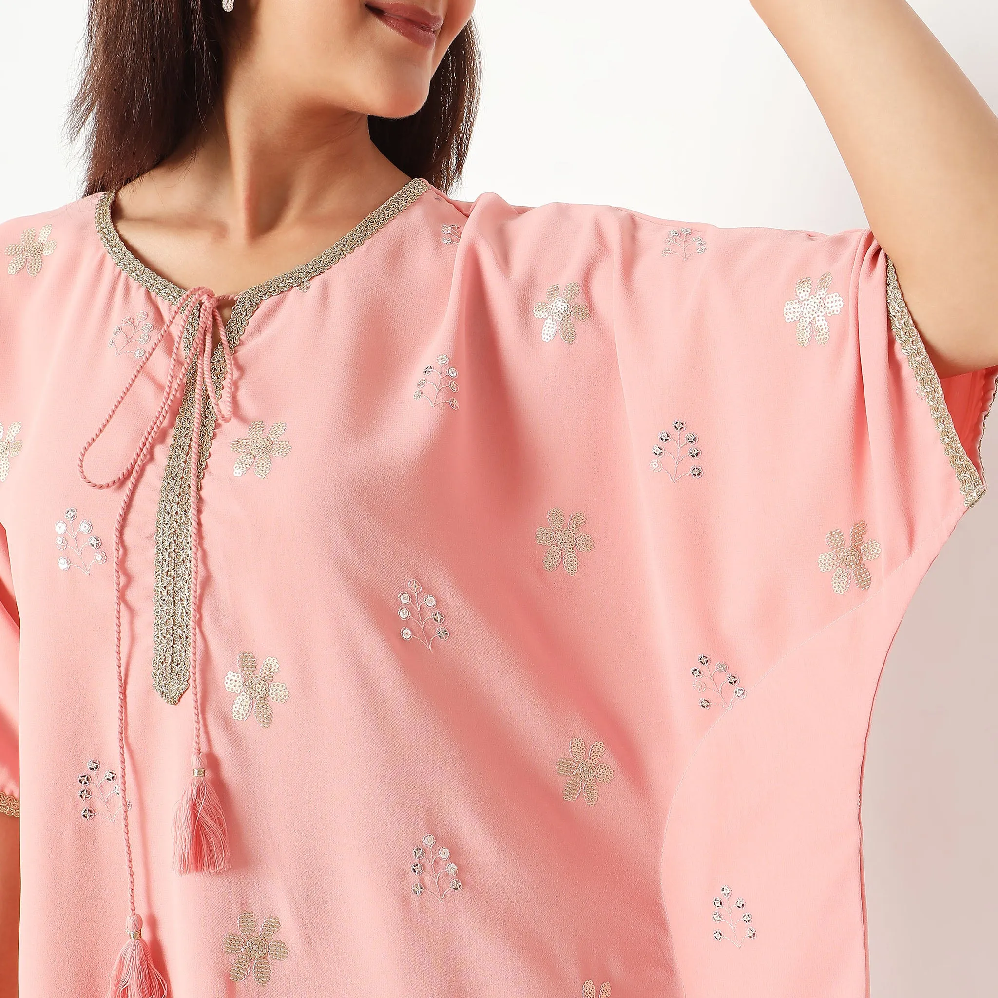 Boxy Fit Embellished Kurta