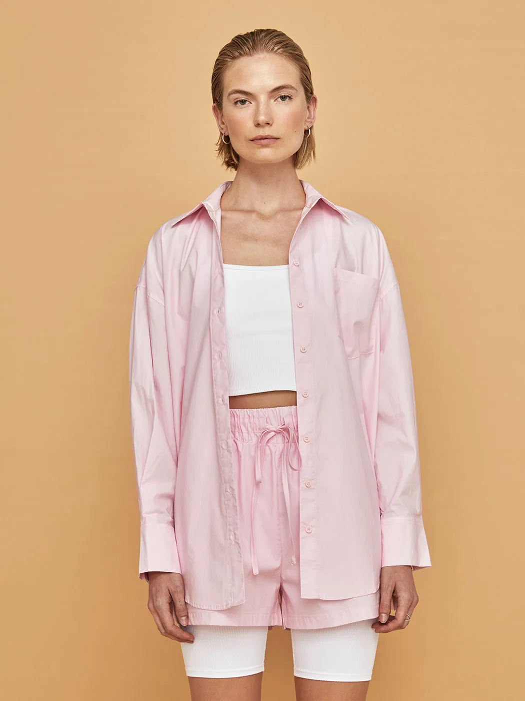 Boyfriend Button Up - Pink