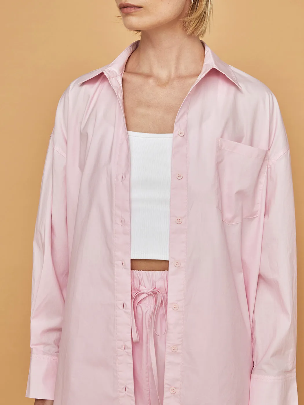 Boyfriend Button Up - Pink