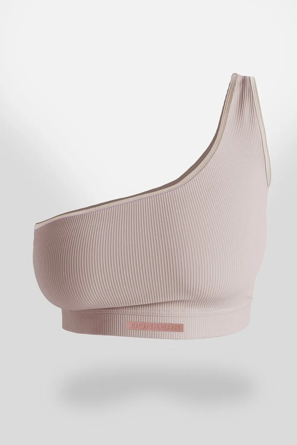 Bubblegum One Shoulder Ribbed Top