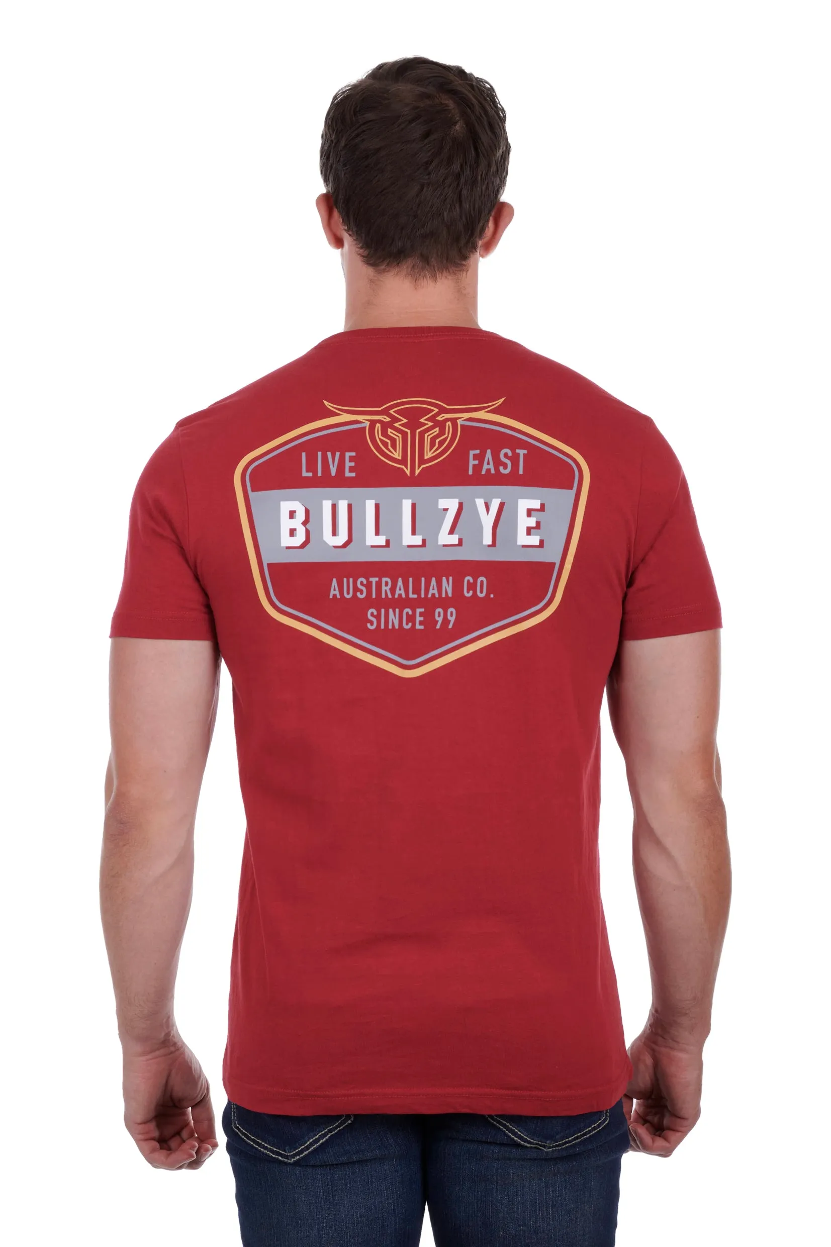 Bullzye Mens Ramsay S/S Tee - Red - B3W1503252