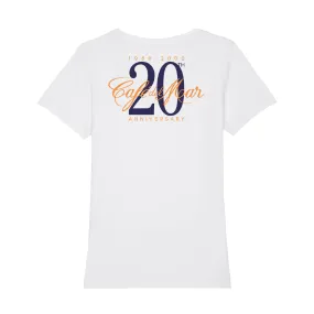 Café del Mar 20th Anniversary Logo Front And Back Print Women's Iconic Fitted T-Shirt