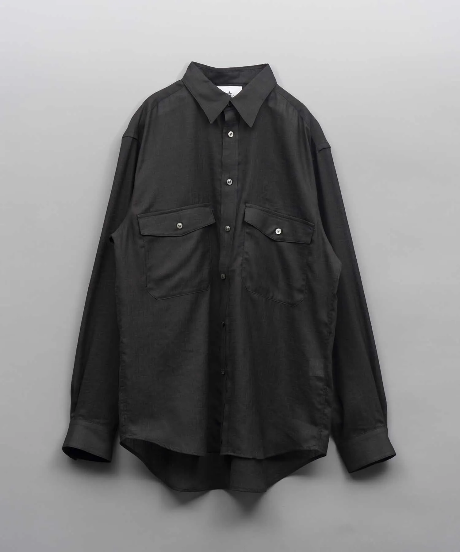 Calendering Triacetate Dress-Over Shirt