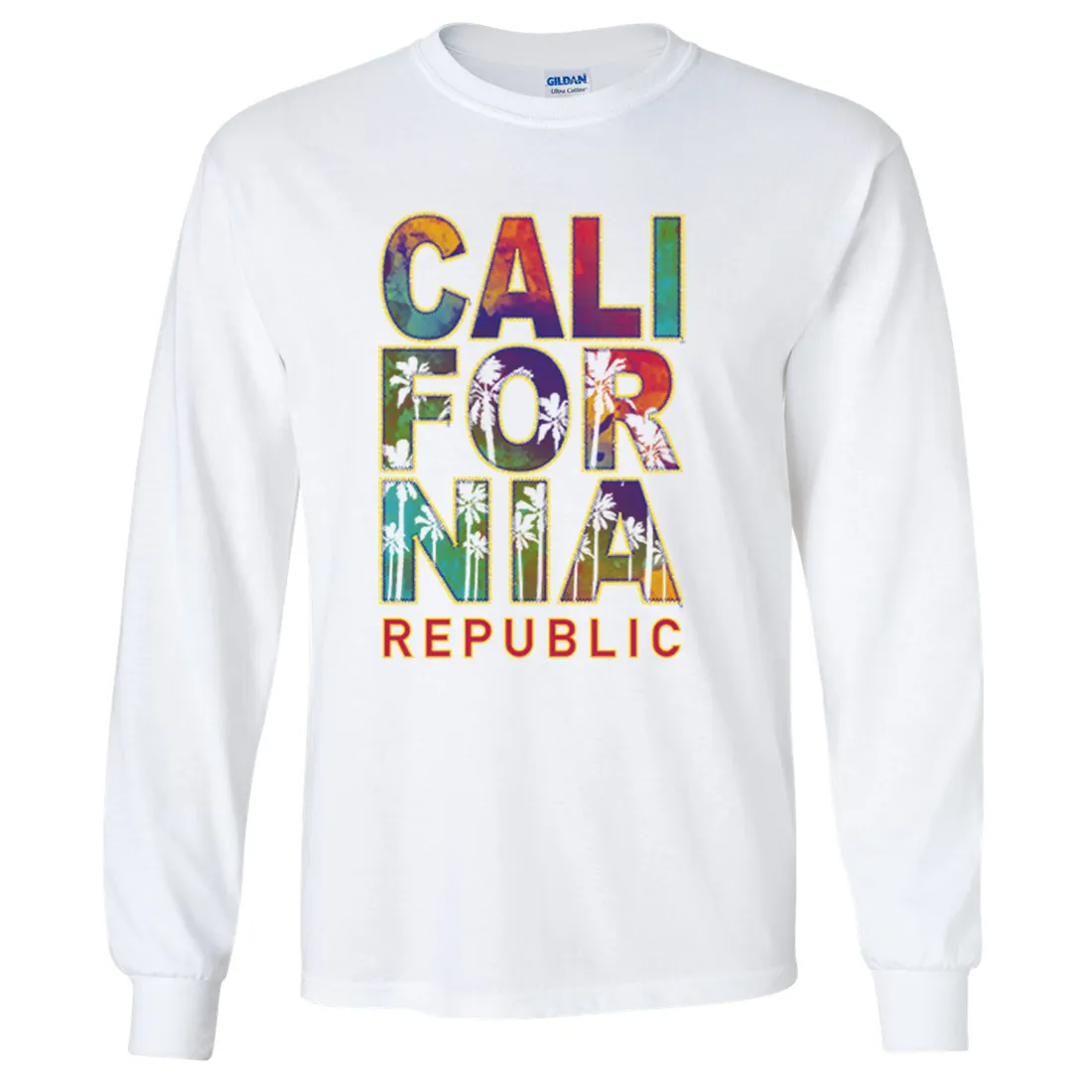 California Pastel Stitched Style Long Sleeve Shirt