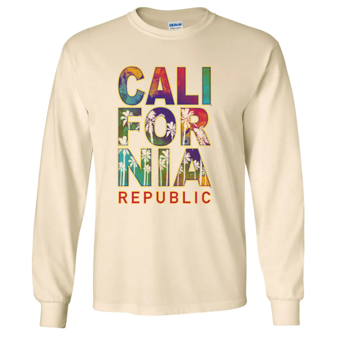 California Pastel Stitched Style Long Sleeve Shirt