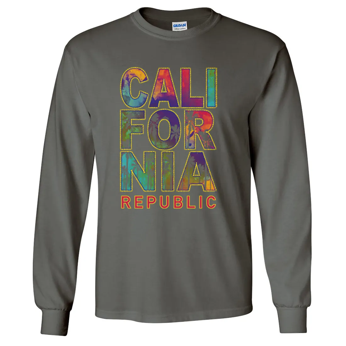 California Pastel Stitched Style Long Sleeve Shirt