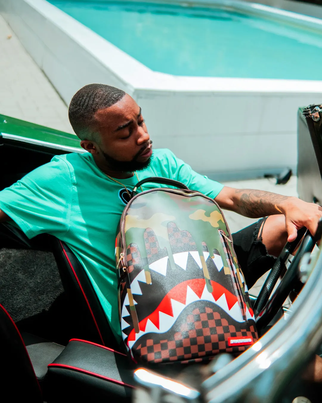 CAMO DRIP SHARKS IN PARIS BACKPACK (DLXV)