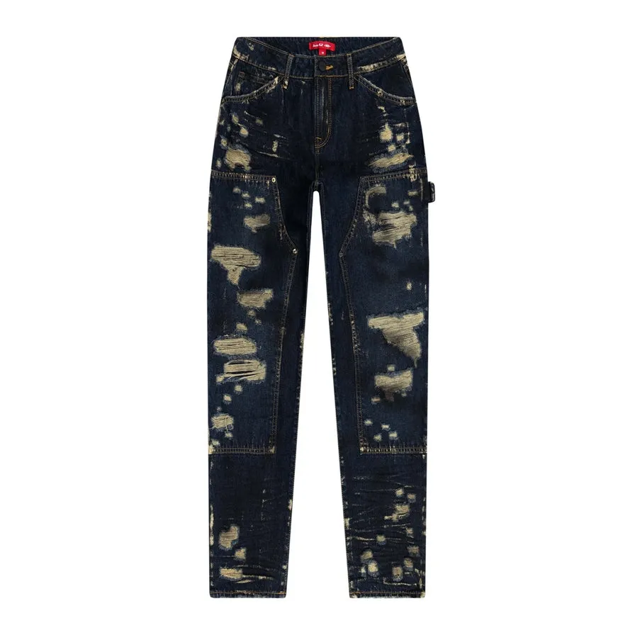 Carpenter Fashion Denim Pants - 1920 Blue