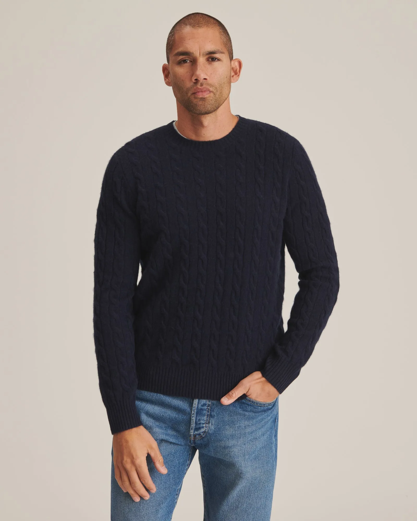 Cashmere Cable Knit Crewneck