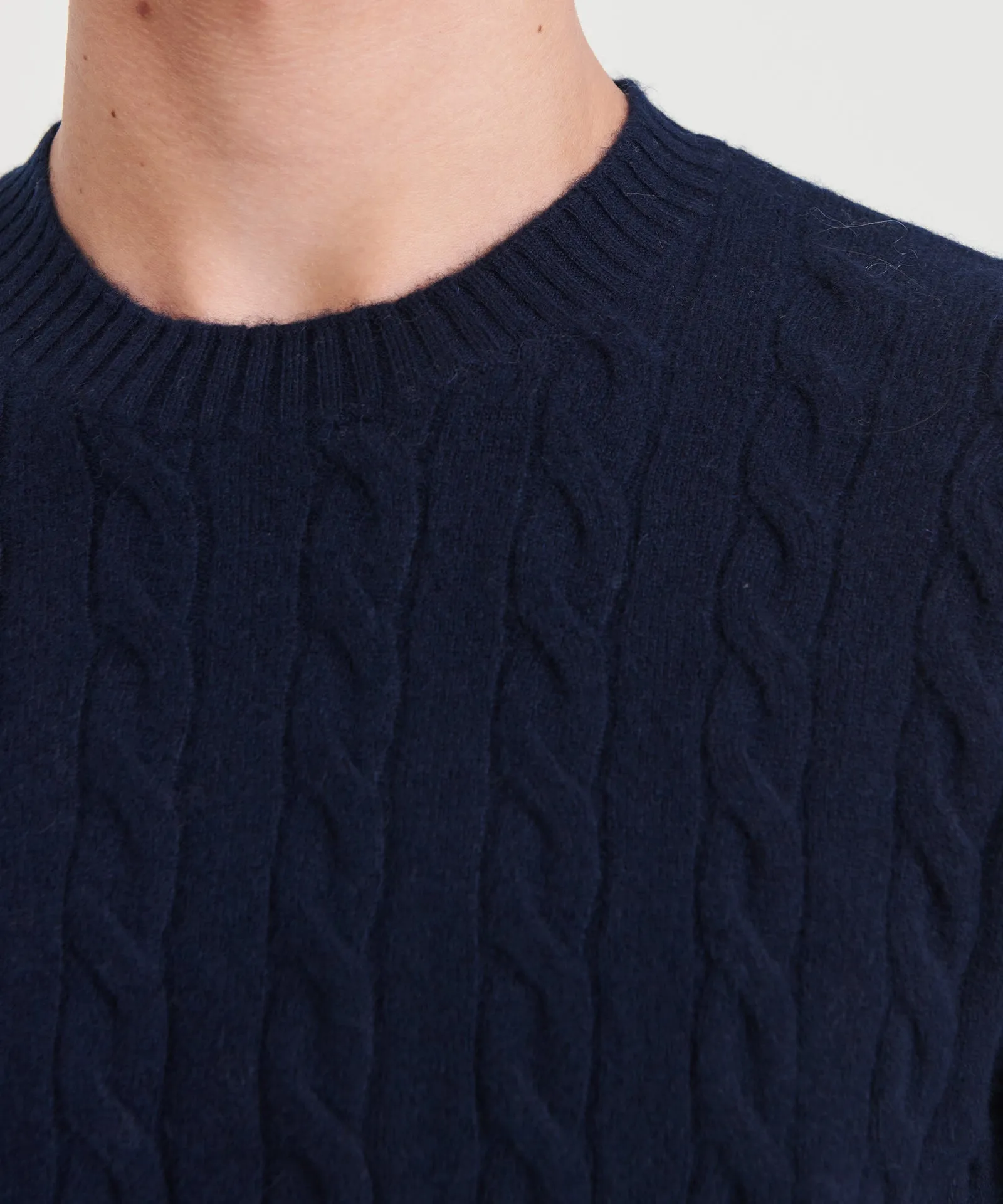 Cashmere Cable Knit Crewneck