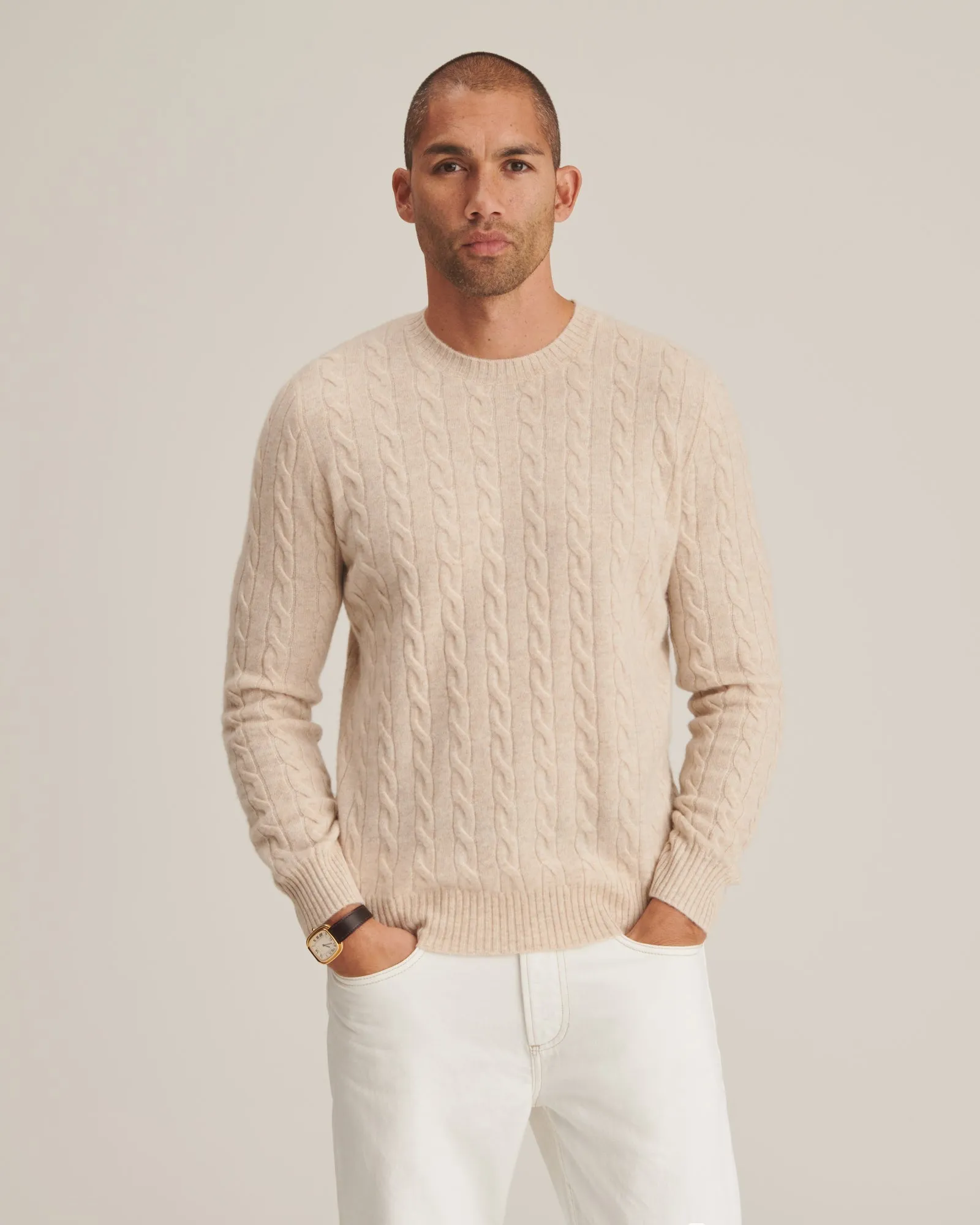 Cashmere Cable Knit Crewneck