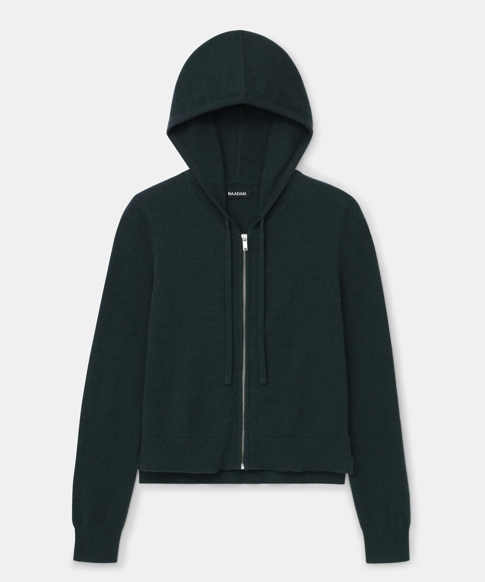 Cashmere Cropped Zip Up Hoodie