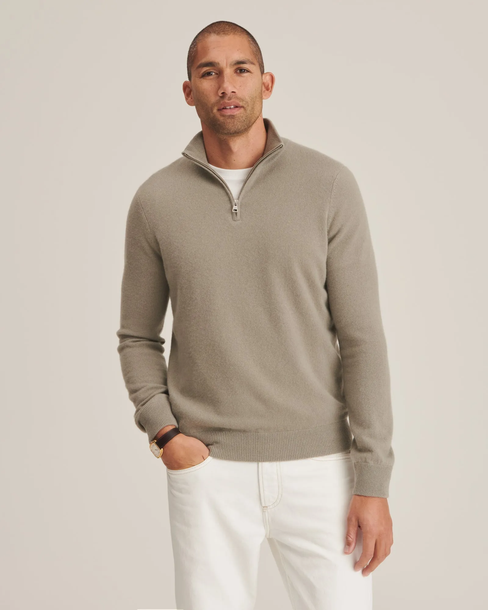 Cashmere Quarter Zip