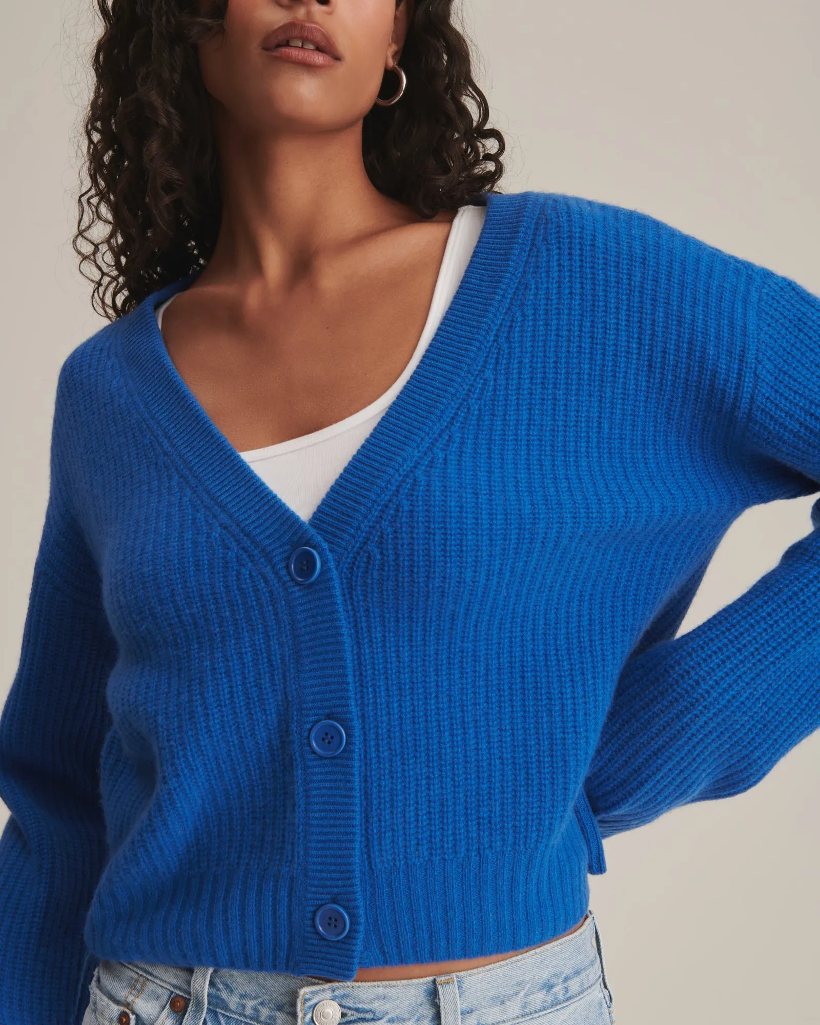 Cashmere Shaker Stitch Cardigan