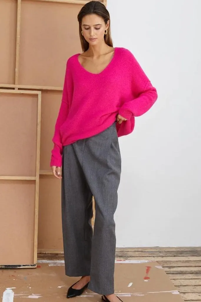 Charli - Hailey Sweater - Fuchsia *FINAL SALE