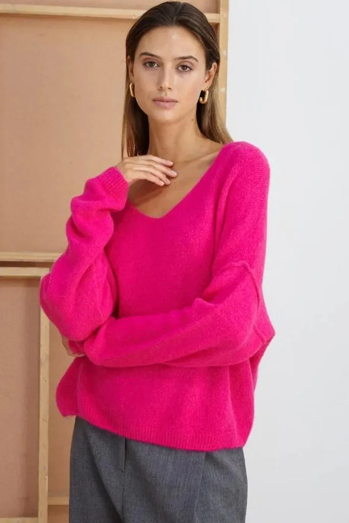 Charli - Hailey Sweater - Fuchsia *FINAL SALE