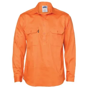 Close Front Cotton Drill Shirt