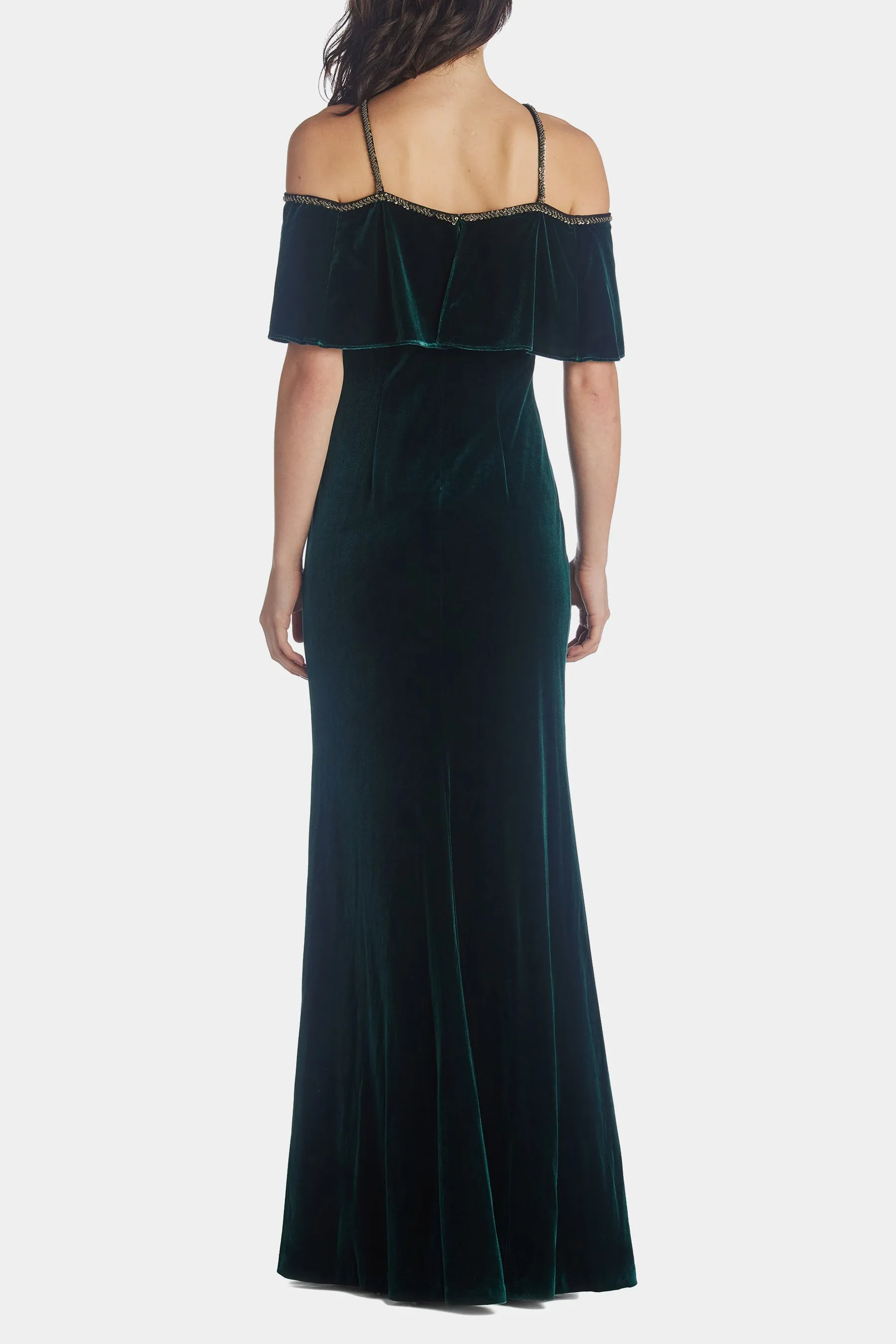 Cold Shoulder Column Gown