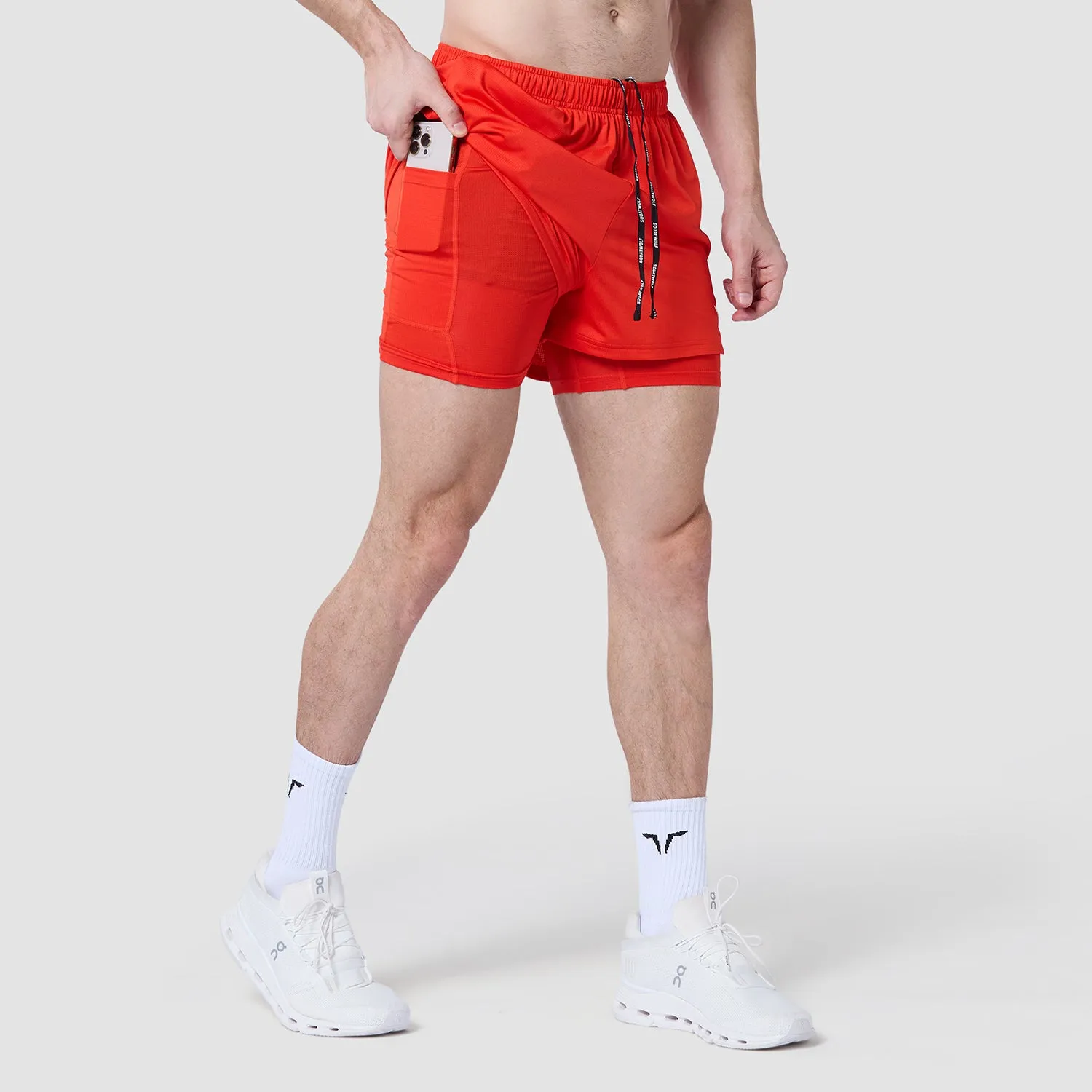 Core Mesh 2-In-1 5" Shorts 2.0 - Orange.Com