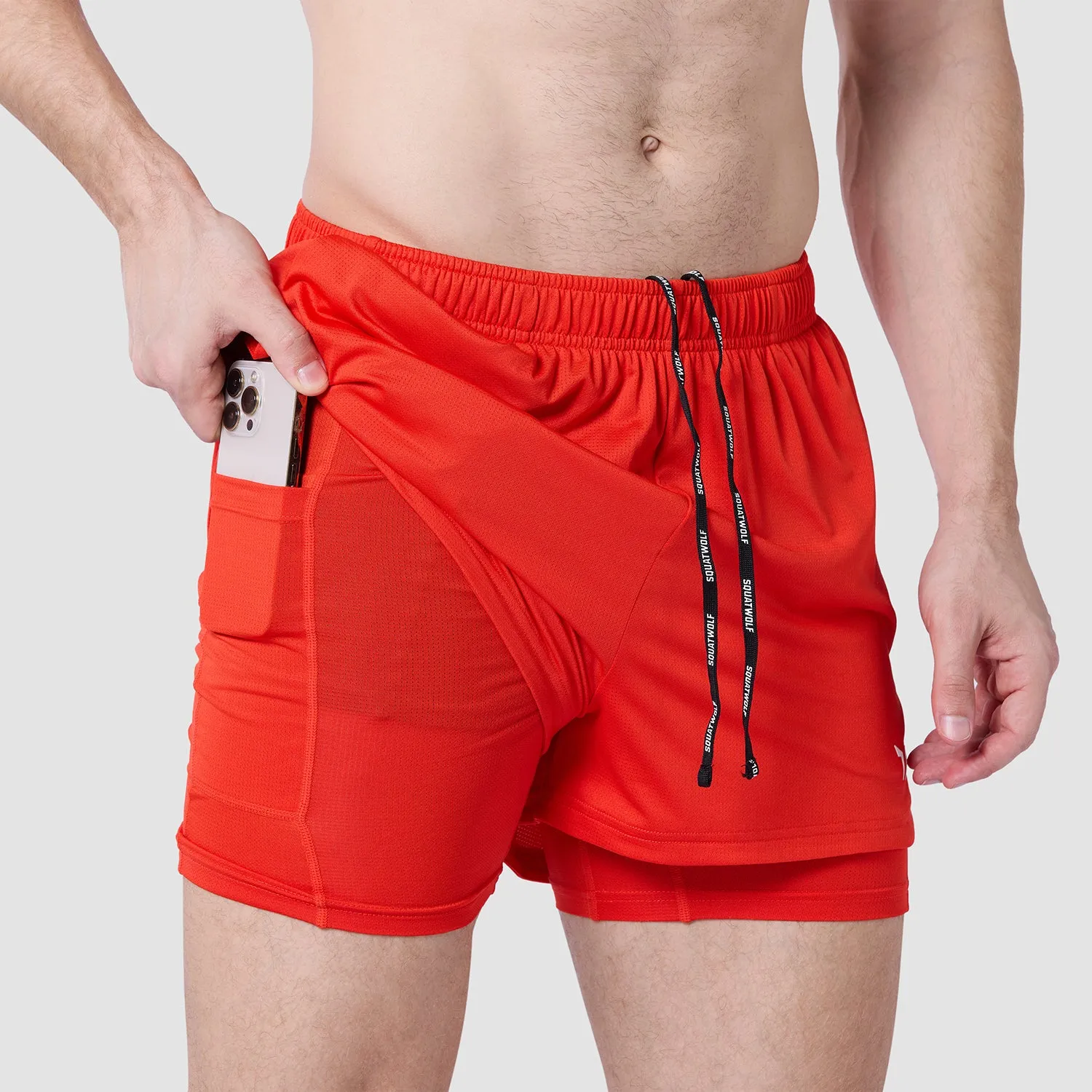 Core Mesh 2-In-1 5" Shorts 2.0 - Orange.Com