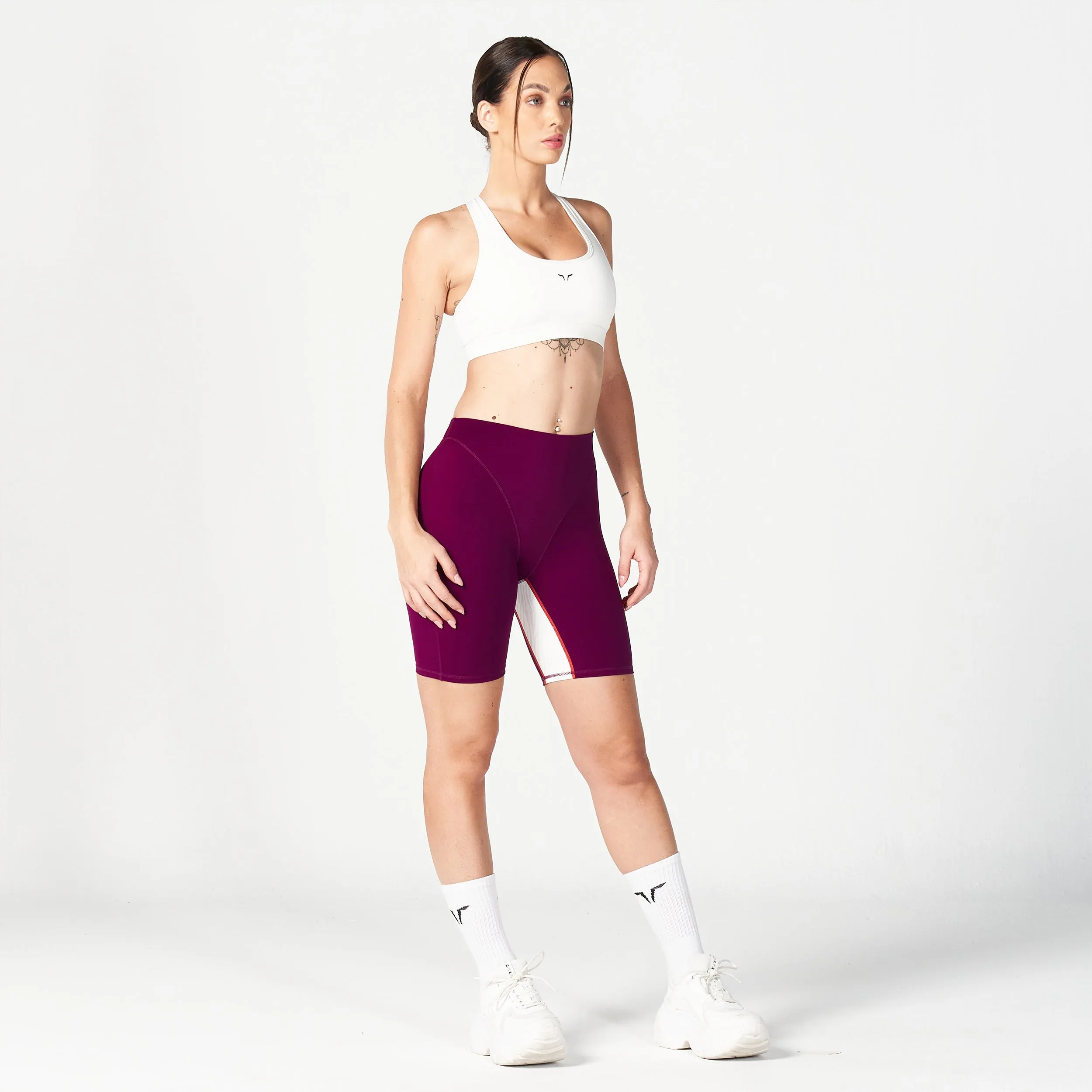 Core V-Biker Shorts - Dark Purple