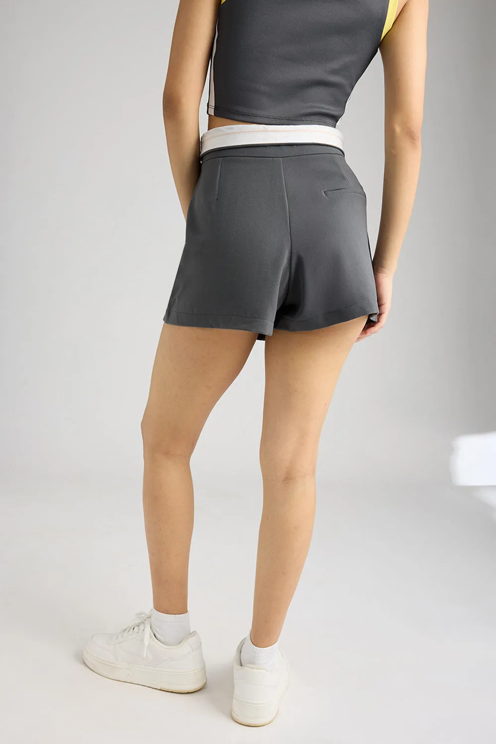 Corp Girlie Charcoal Skort