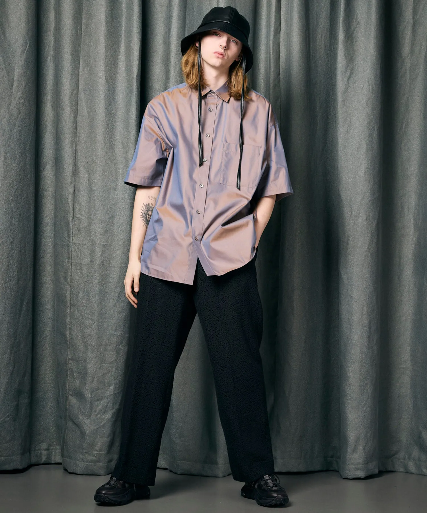 Cotton Silk Prime-Over Short Sleeve Shirt