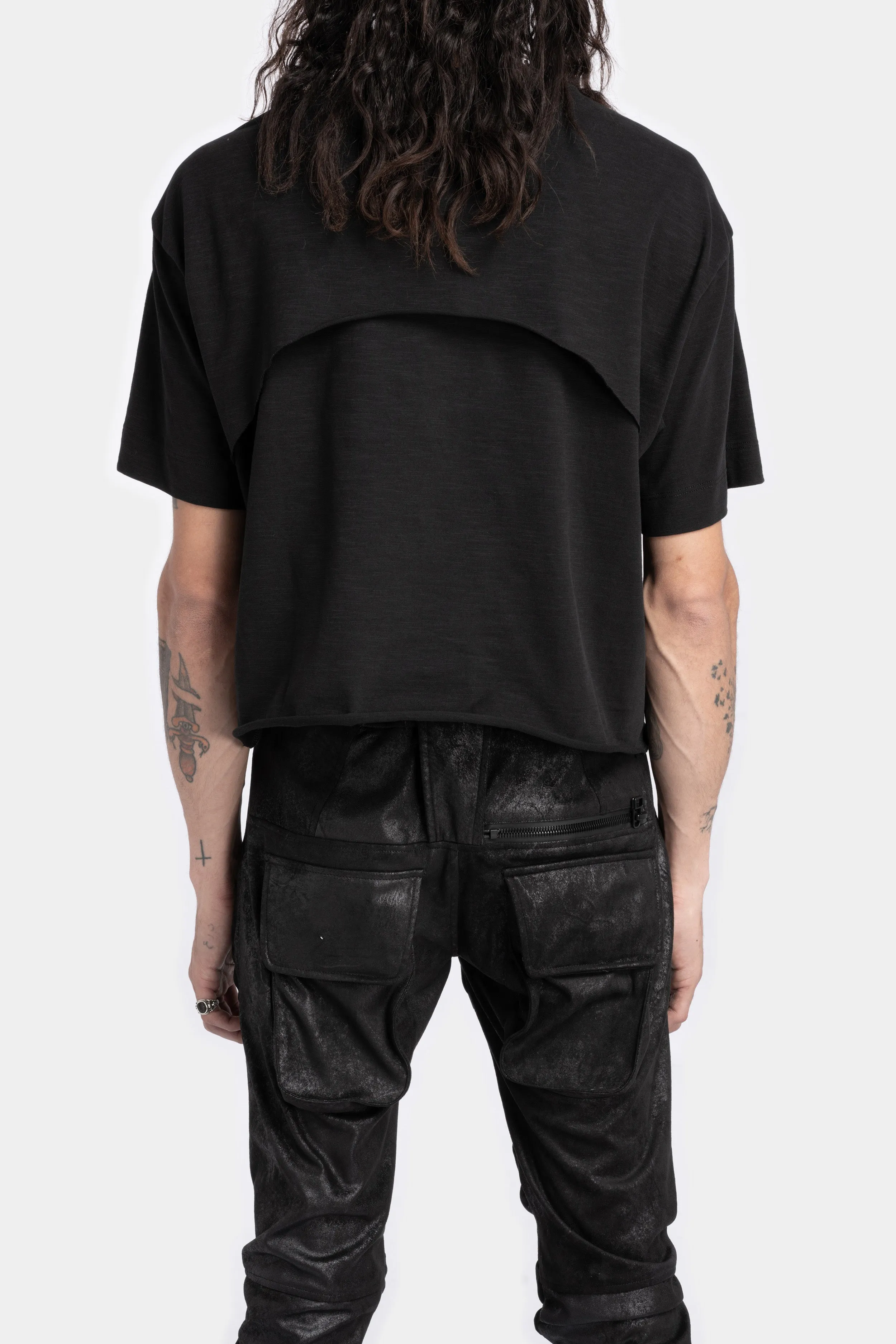 Cropped slub tee