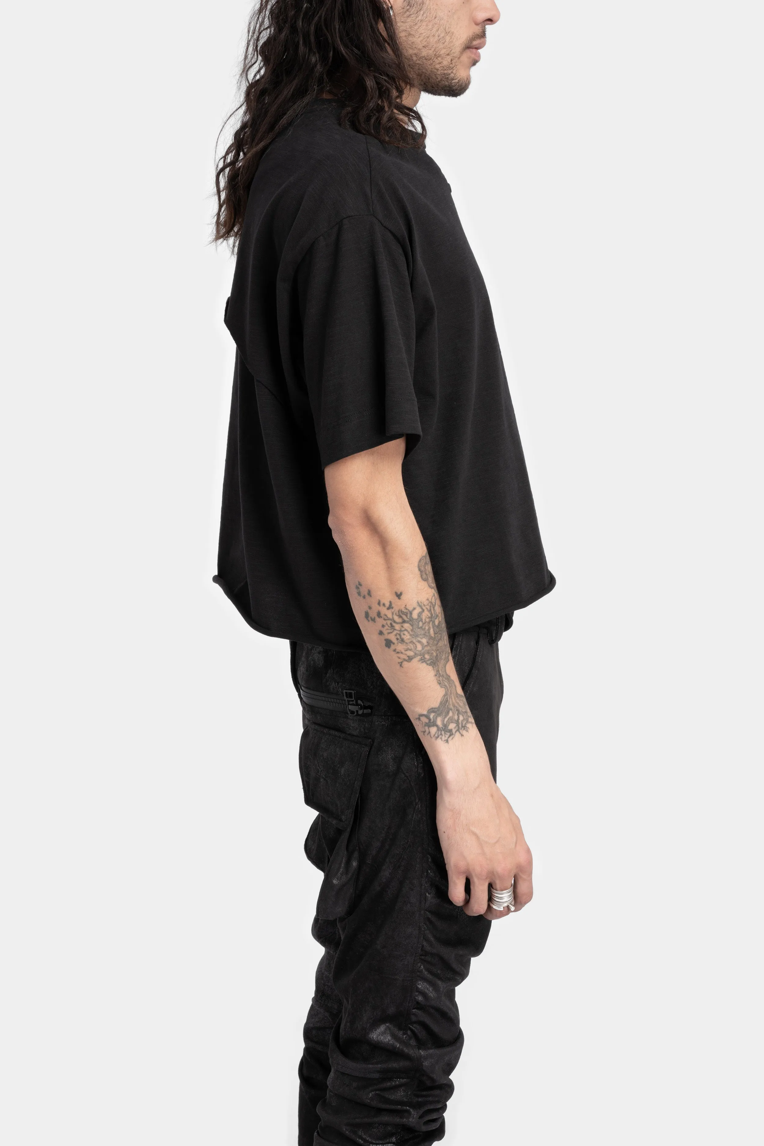 Cropped slub tee