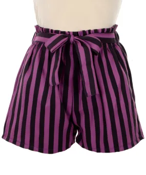 Csíkos short - Lila