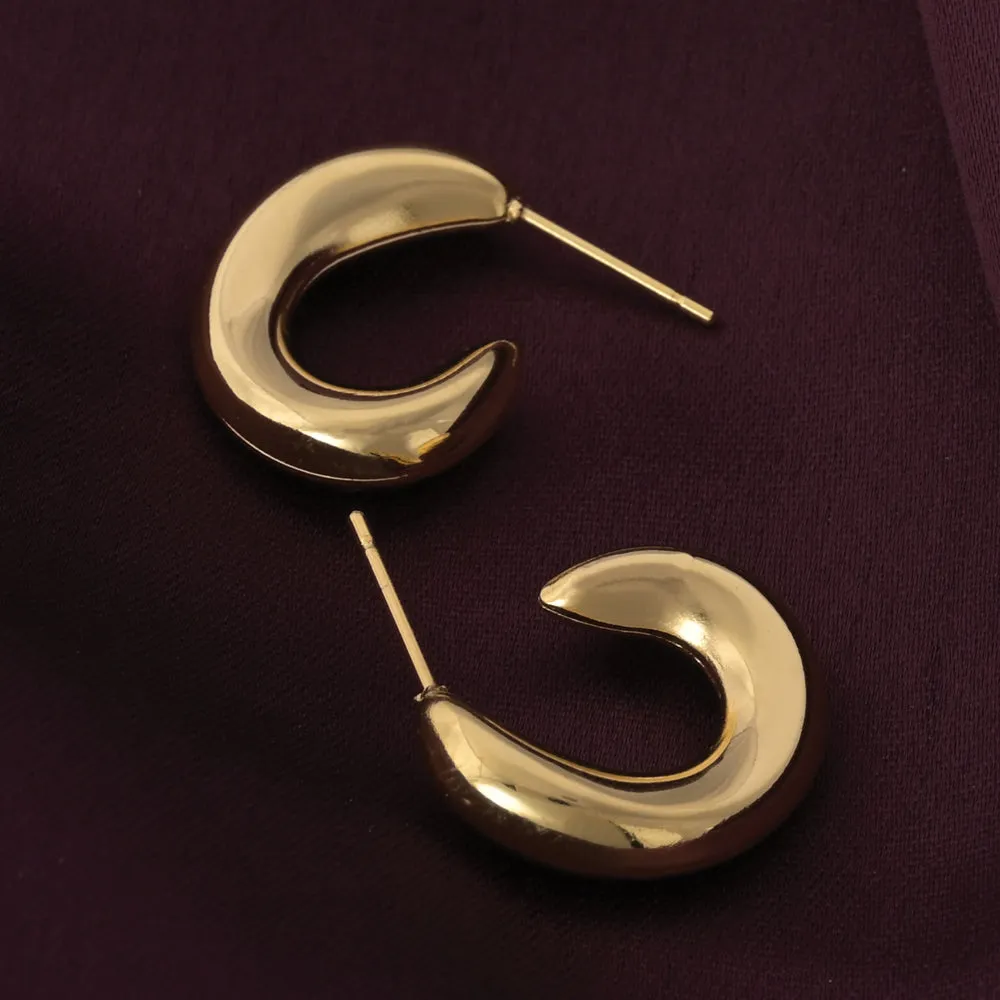 Cursive C Hoop Earrings