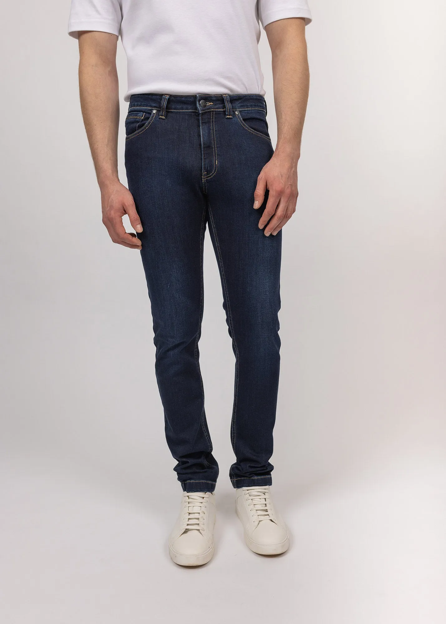 David straight jeans - in cotton denim (BRUT)