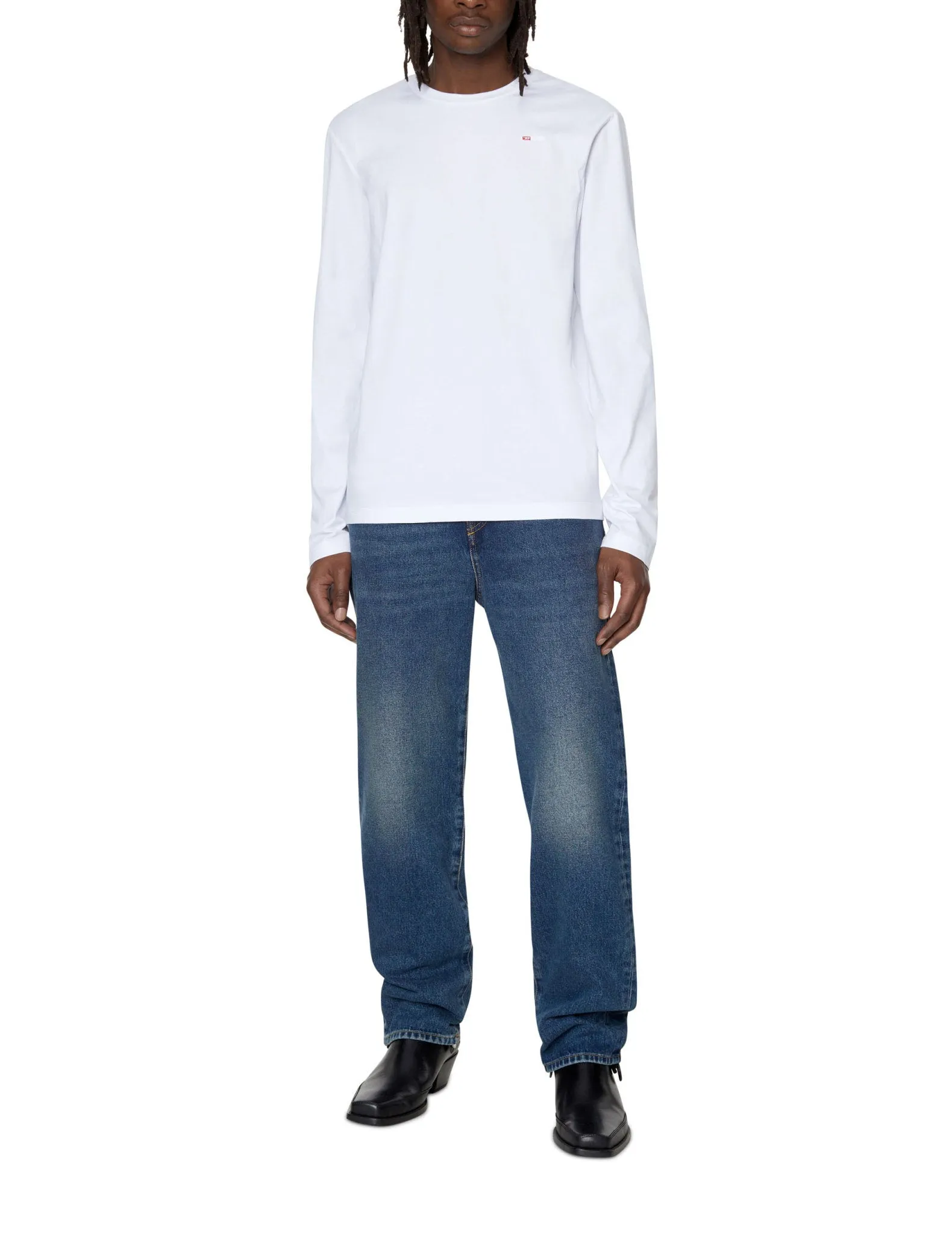 Diesel White T-Diegor-Ls-Microdiv T-Shirt