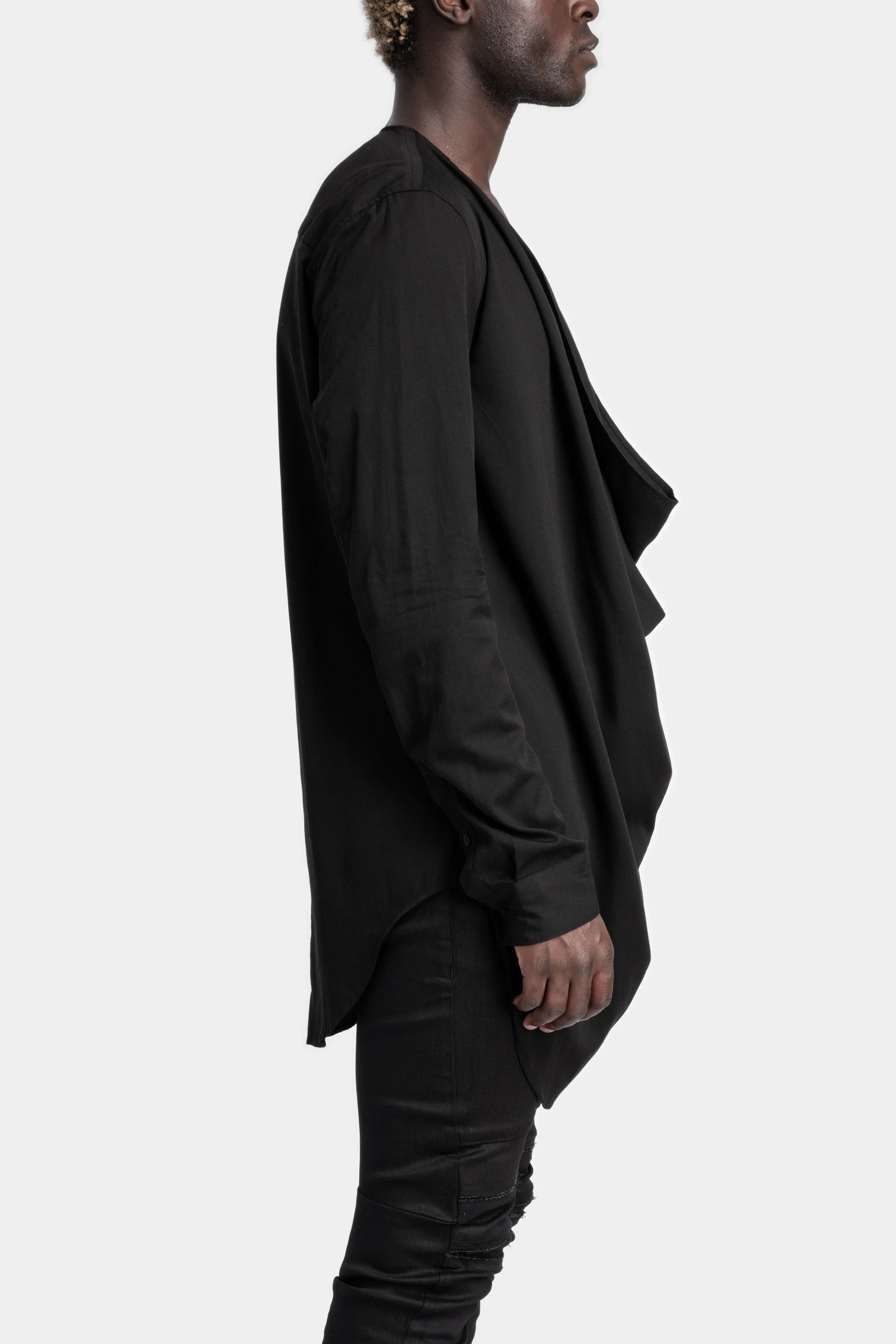 Draped front shirt