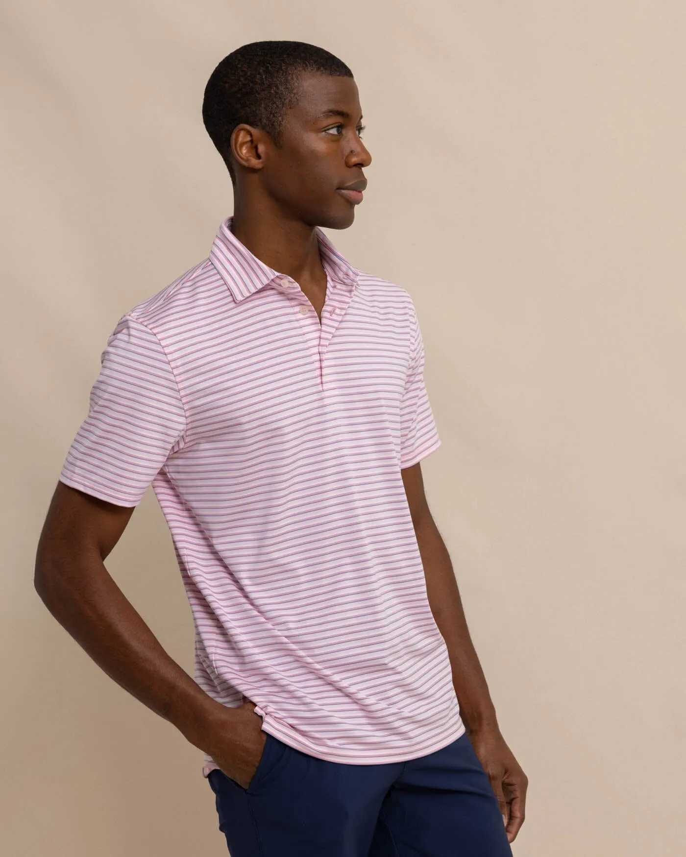 Driver Carova Stripe Polo Shirt