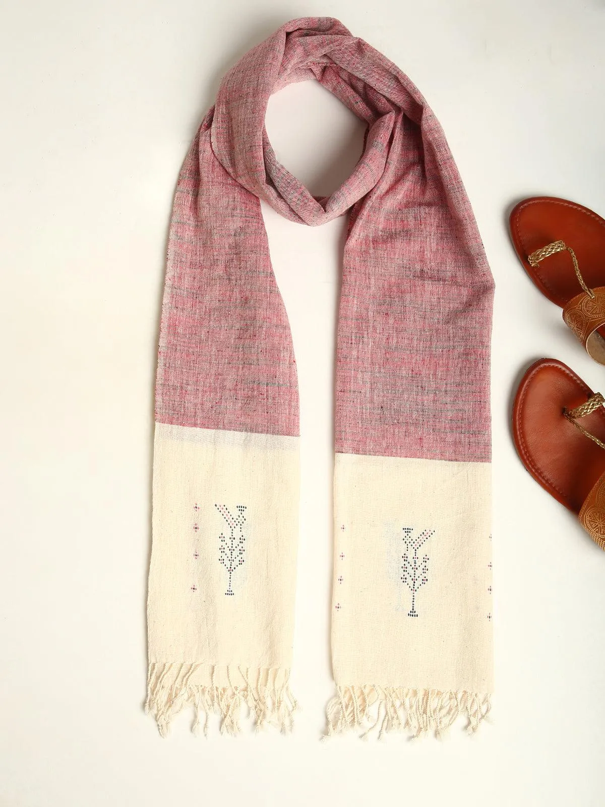 Dusty Pink Handwoven Organic Kala Cotton Stole