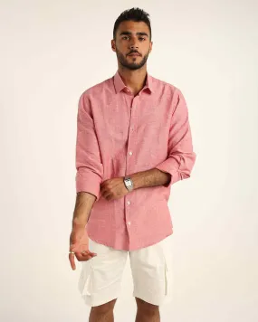 Dusty Red Linen Shirt