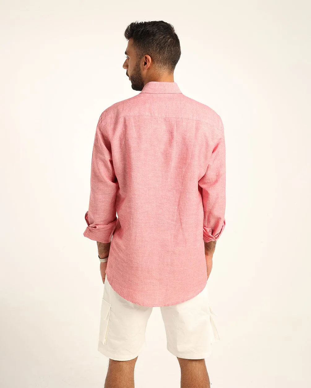 Dusty Red Linen Shirt