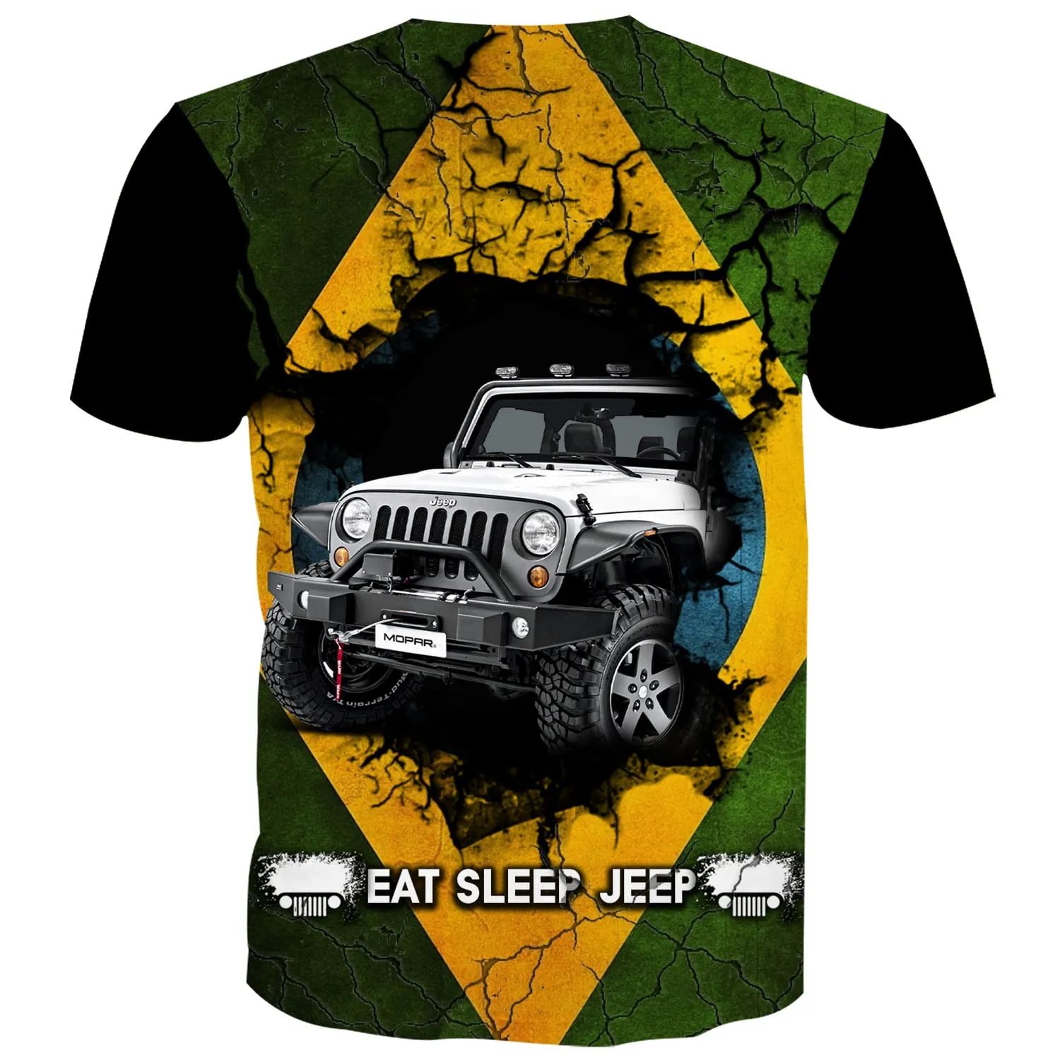 Eat Sleep Jeep Flag - Brazil