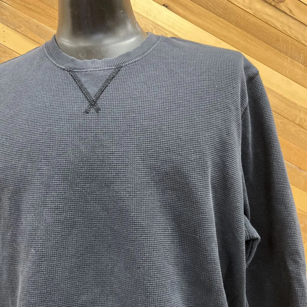 Eddie Bauer- waffle knit long sleeve- MSRP comp $65: Navy -men-XXL